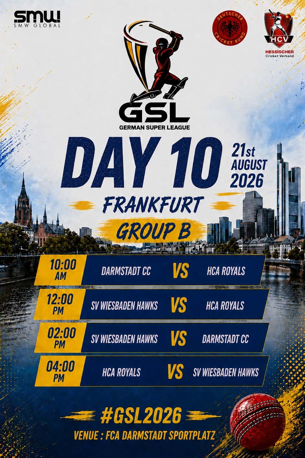 Spielplan Tag 10 – 21. August 2026, Gruppe B