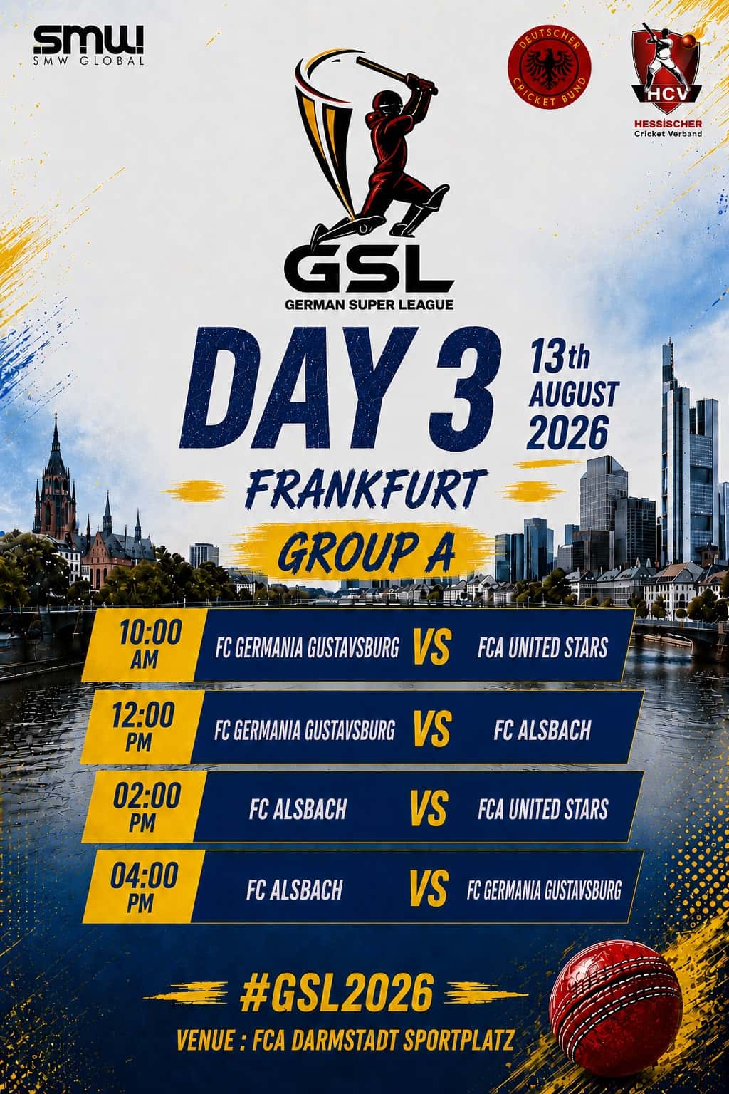 Spielplan Tag 3 – 13. August 2026, Gruppe A