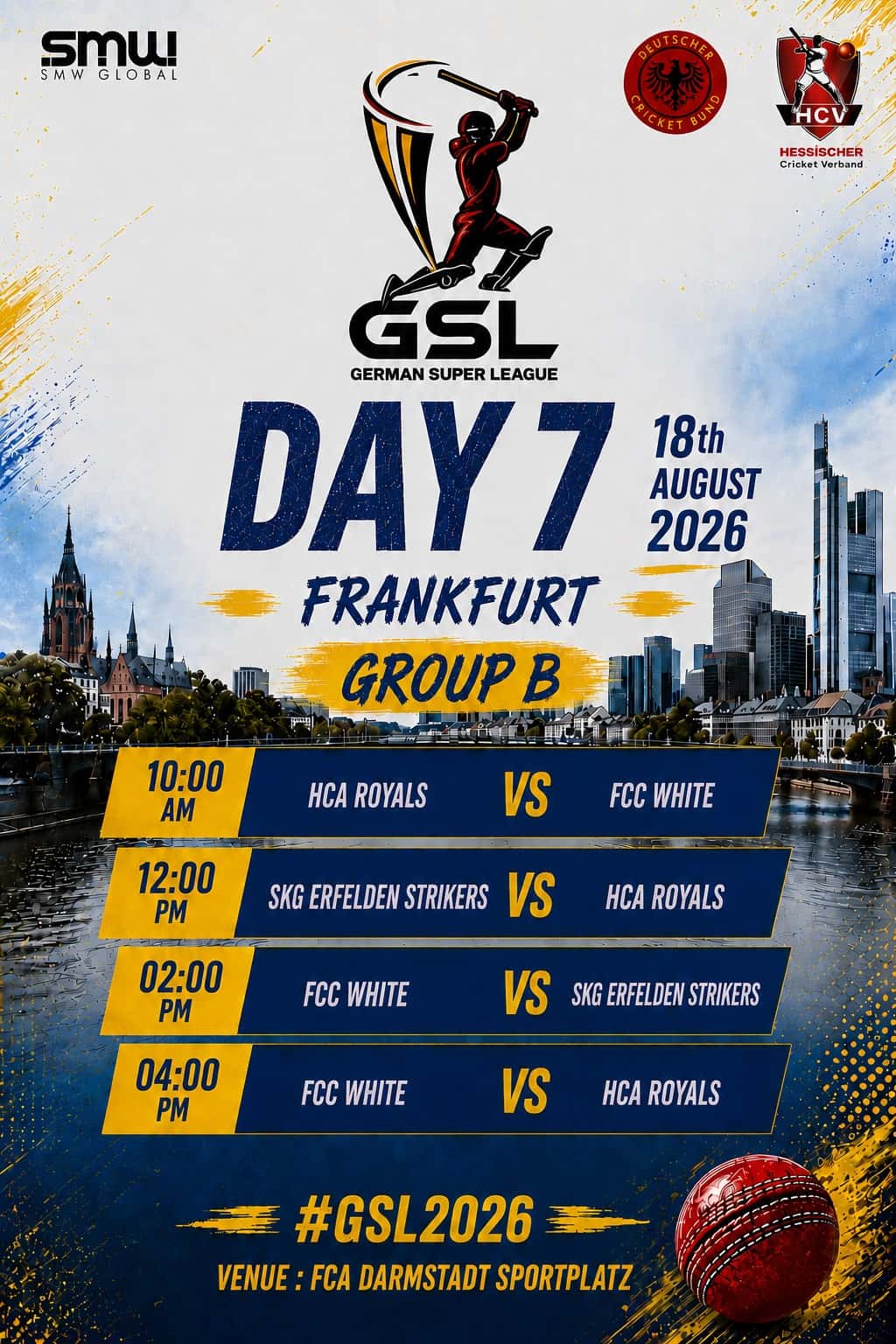 Spielplan Tag 7 – 18. August 2026, Gruppe B